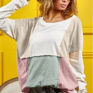 Colorblock Long Sleeve Top